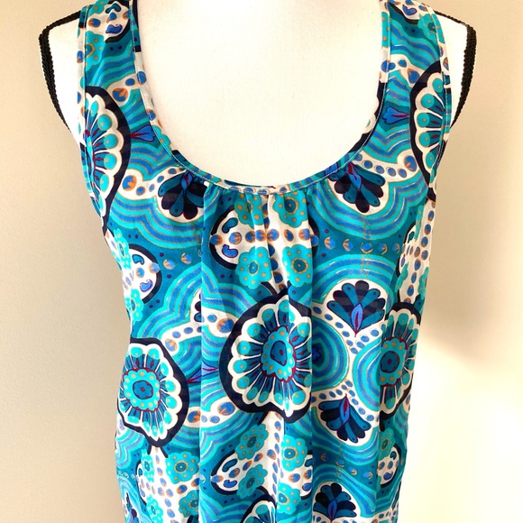 Anthropologie Meadow Rue Merlin Mixed Media Split Back Sleeveless Top Size M - Picture 8 of 10